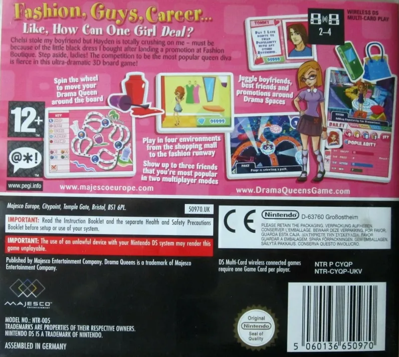 Drama Queens box back
