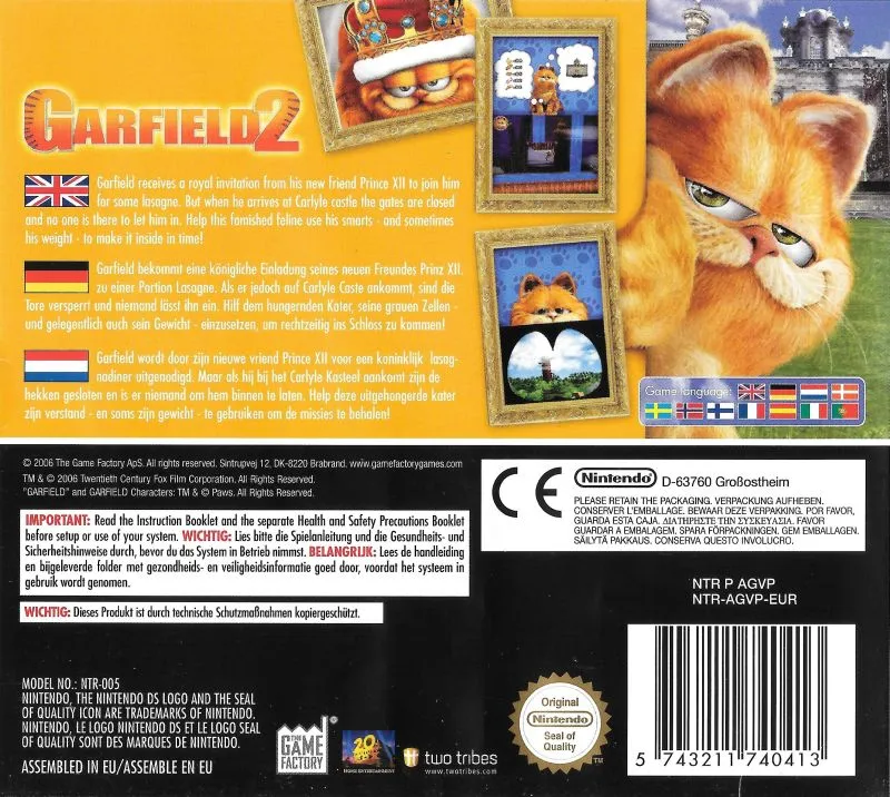 Garfield: A Tail of Two Kitties box back