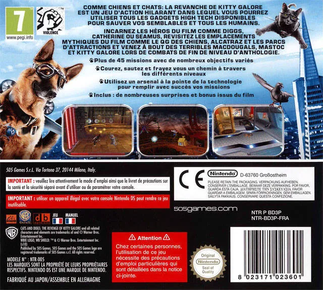Cats & Dogs: The Revenge of Kitty Galore: The Videogame box back