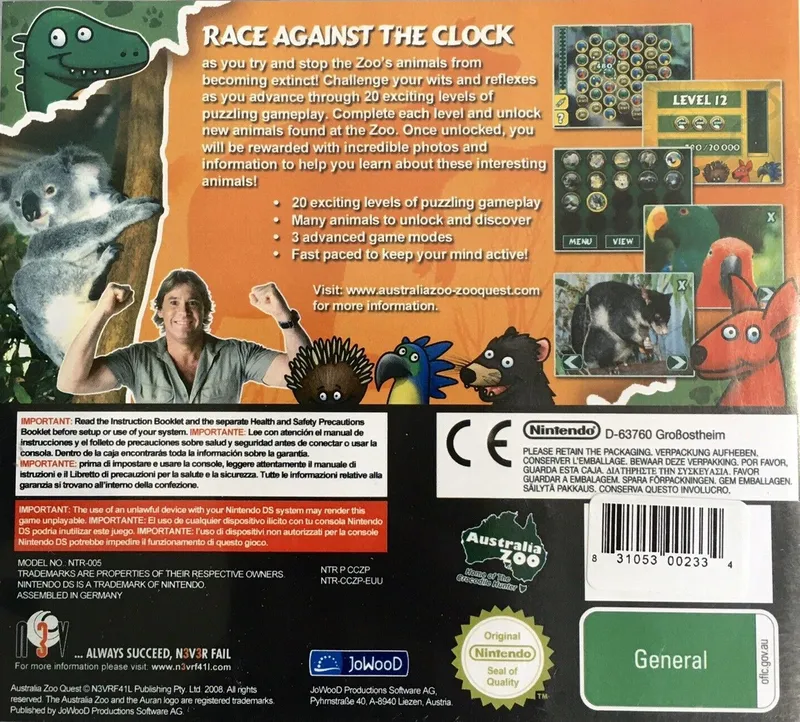 Zoo Quest: Puzzle Fun! box back
