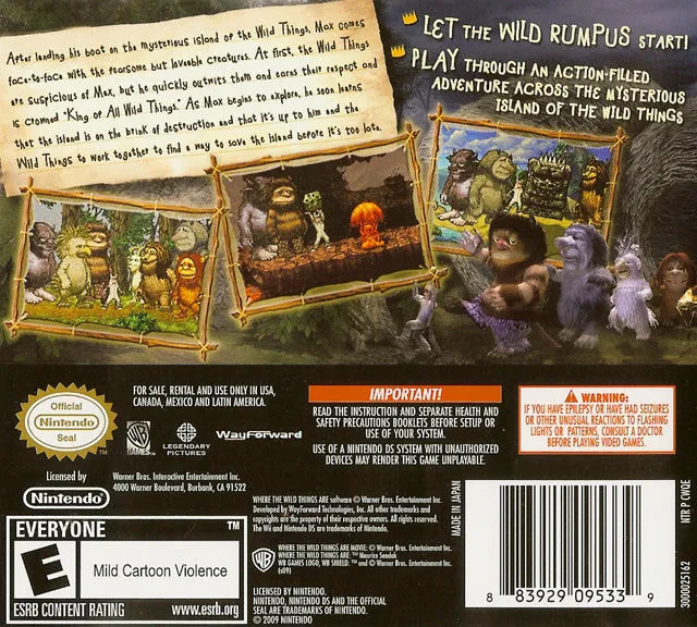 Where the Wild Things Are box back