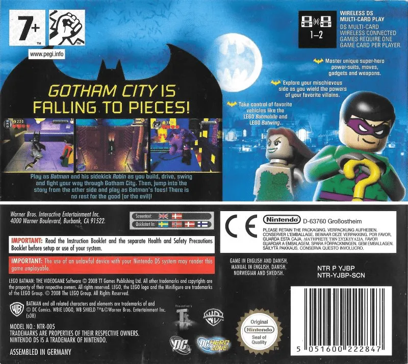LEGO Batman: The Videogame box back