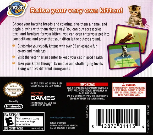 Discovery Kids: Kitten Corner box back