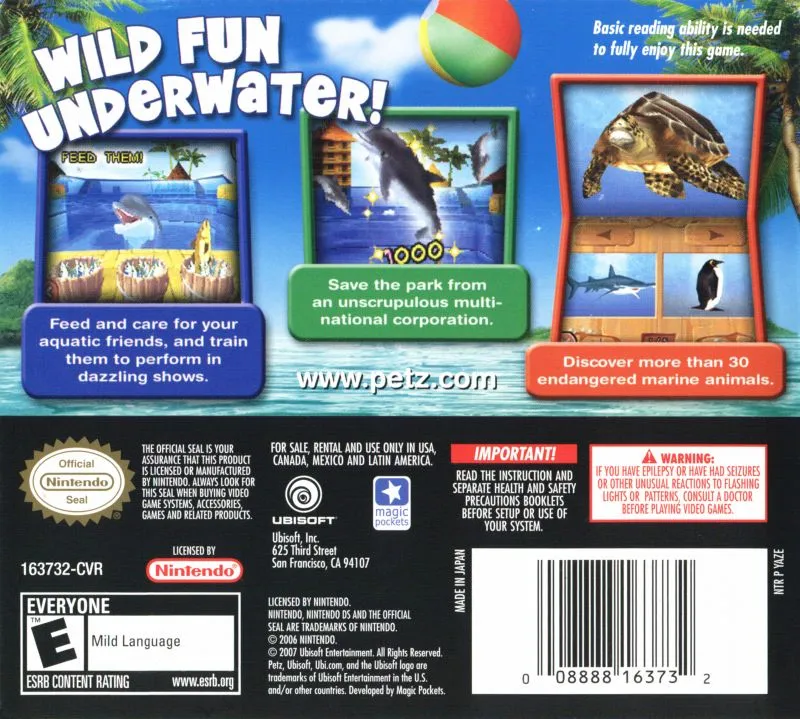 Petz Wild Animals Dolphinz box back