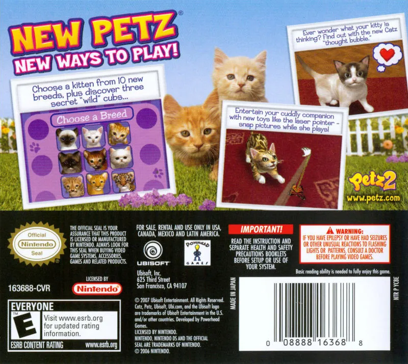 Petz: Catz 2 box back