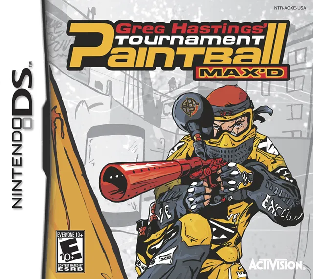 Greg Hastings' Tournament Paintball Max'd cover art for Nintendo DS