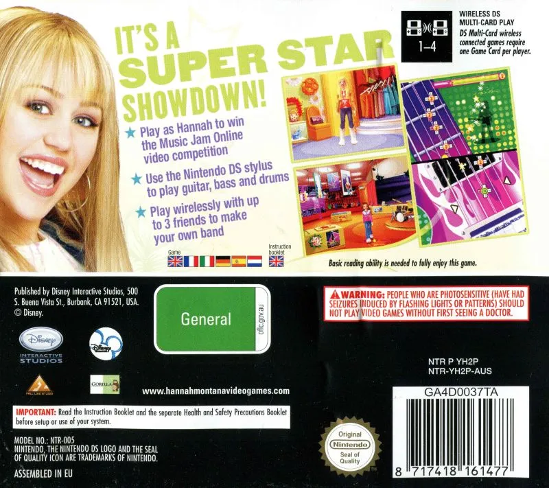 Hannah Montana: Music Jam box back