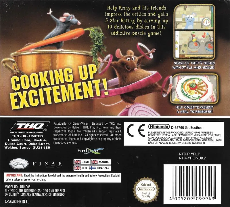 Ratatouille: Food Frenzy box back