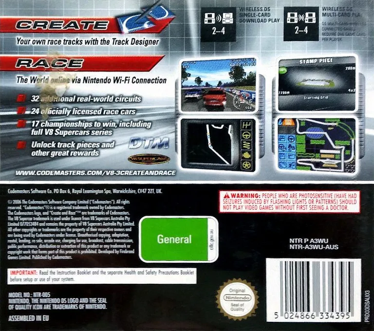 Race Driver: Create & Race box back