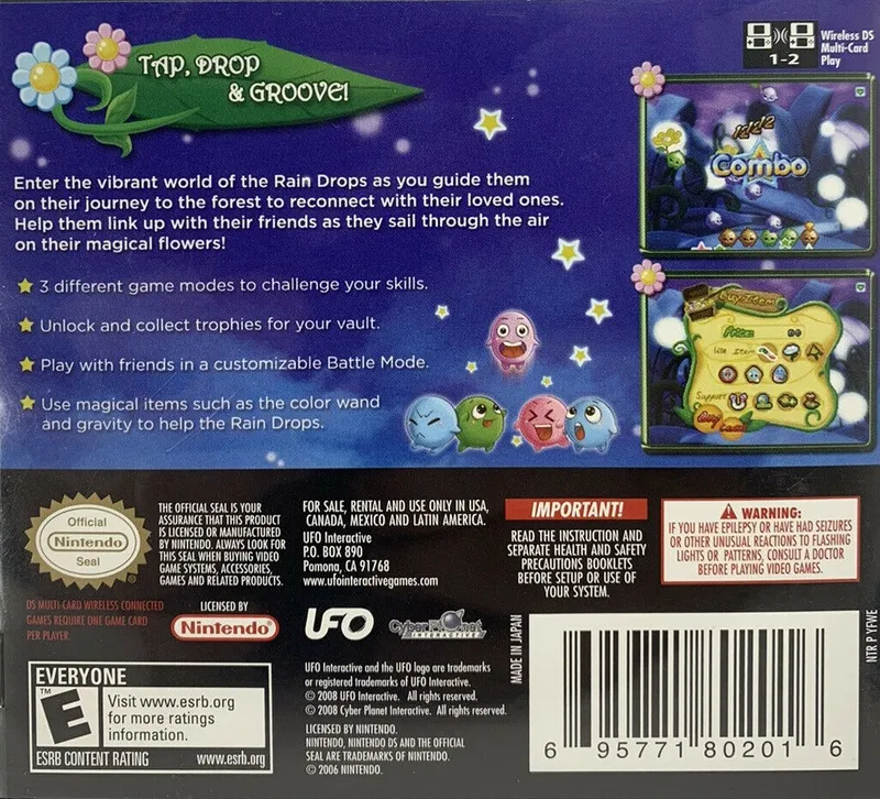 Rain Drops box back