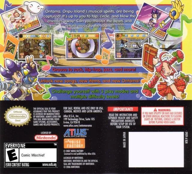 Ontamarama box back