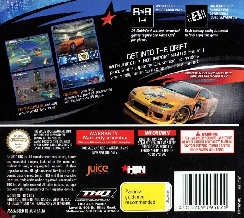Juiced 2: Hot Import Nights box back