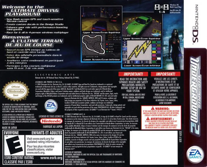 Need for Speed: Underground 2 box back