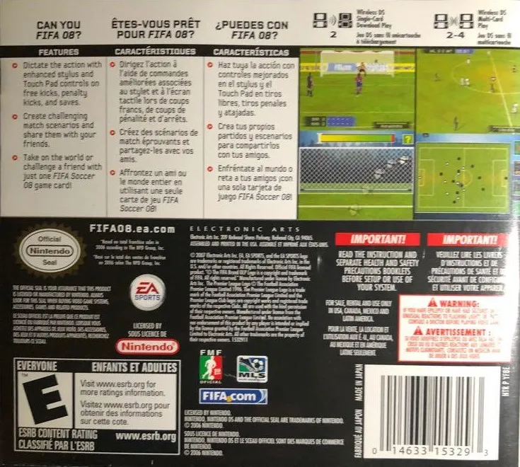 FIFA 08 box back