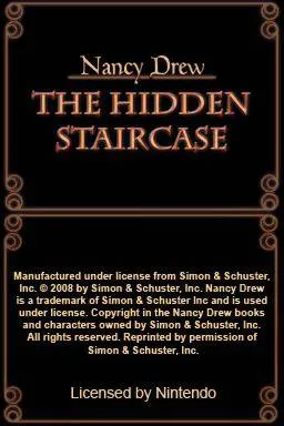 Backdrop artwork for Nancy Drew: The Hidden Staircase