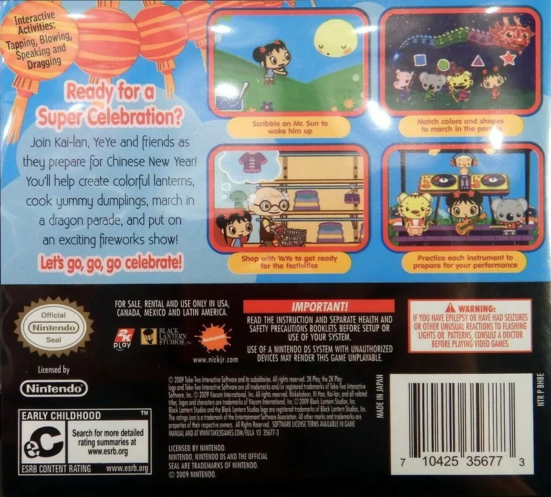 Ni Hao, Kai-Lan: New Year's Celebration box back