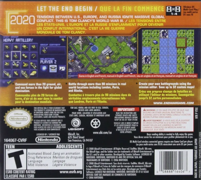 Tom Clancy's EndWar box back