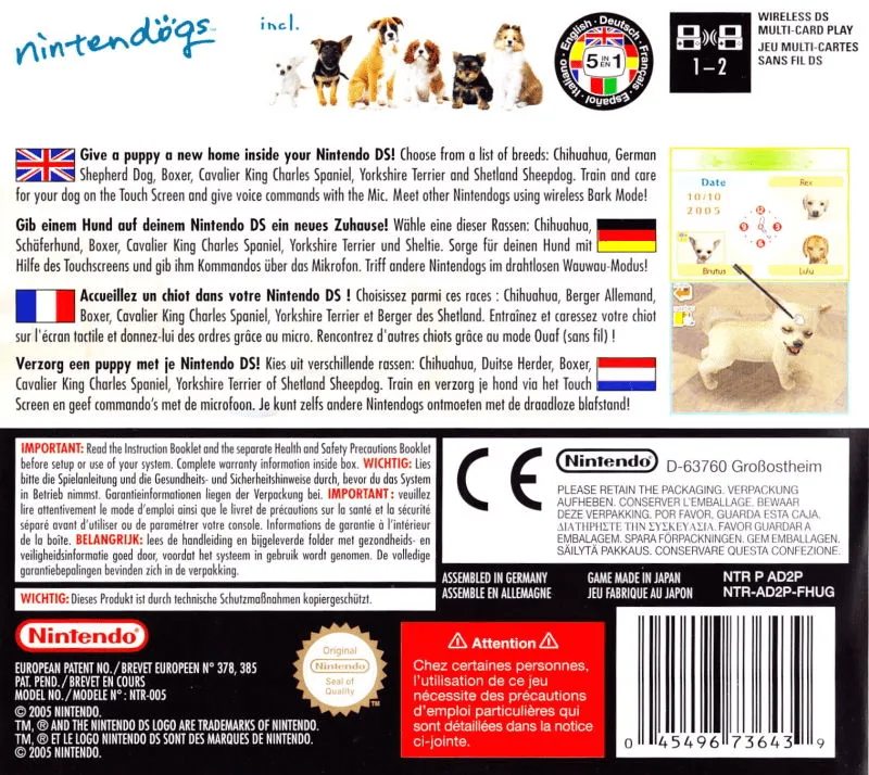 Nintendogs: Chihuahua & Friends box back