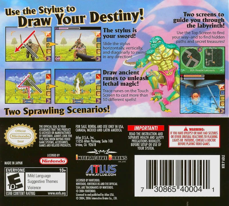 Deep Labyrinth box back