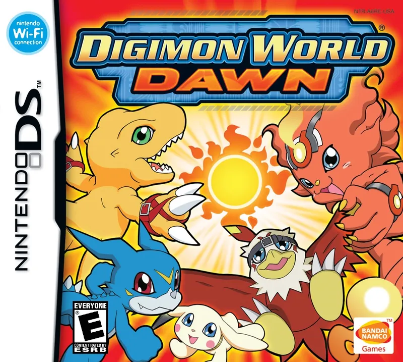 Digimon World Dawn cover art for Nintendo DS
