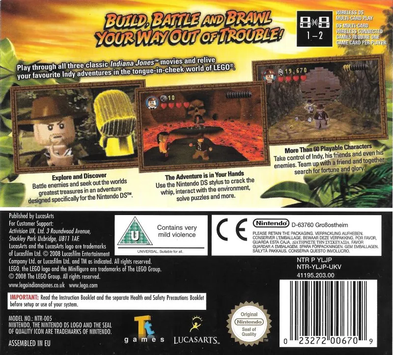 LEGO Indiana Jones: The Original Adventures box back