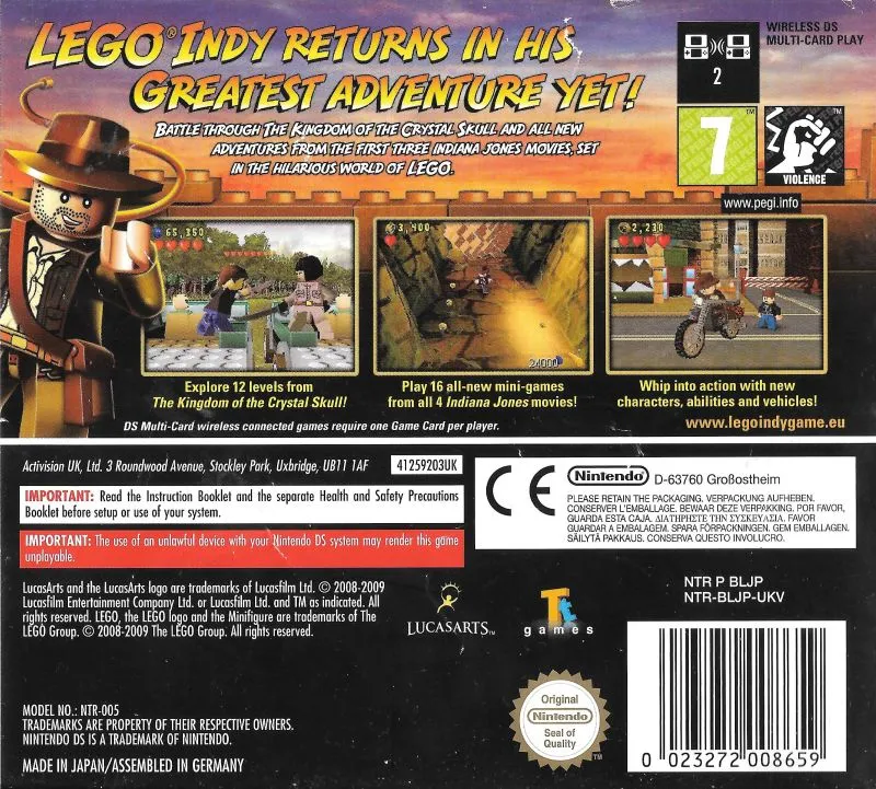 LEGO Indiana Jones 2: The Adventure Continues box back