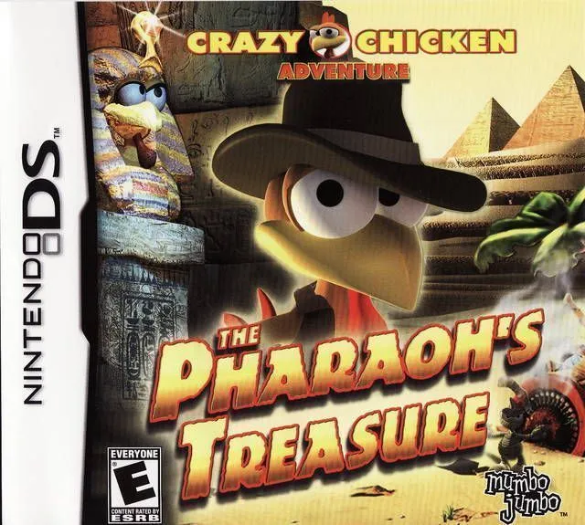 Crazy Chicken Adventure: The Pharaoh's Treasure cover art for Nintendo DS