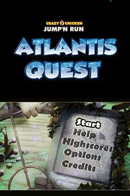 Backdrop artwork for Crazy Chicken: Jump'n Run: Atlantis Quest