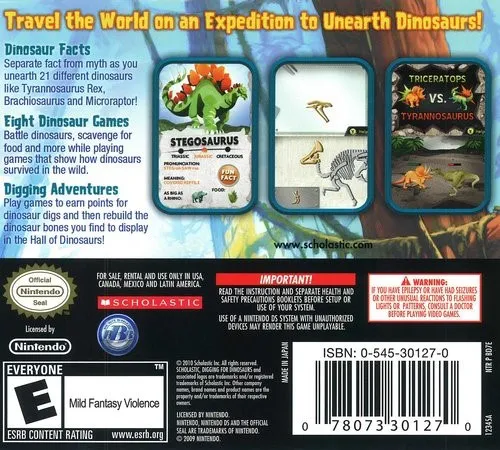 Digging for Dinosaurs box back