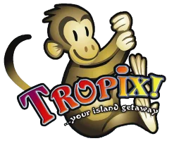 Tropix! Your Island Getaway logo
