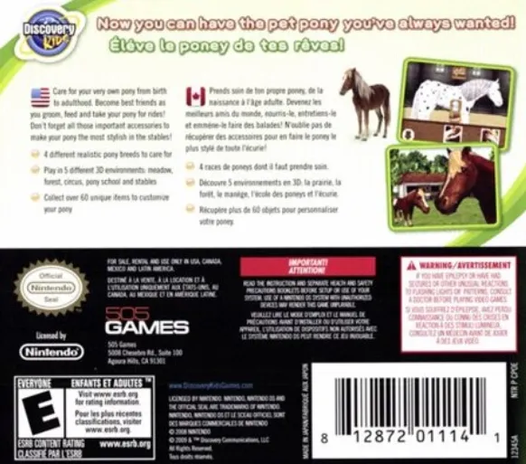 Discovery Kids: Pony Paradise box back