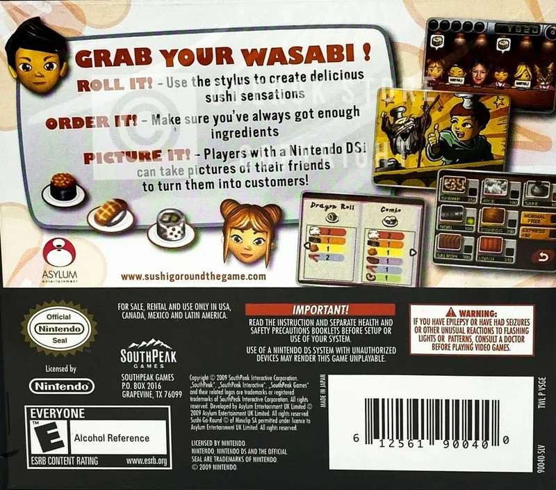 Sushi Go-Round box back