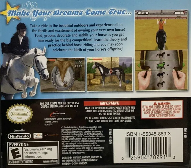 Dreamer Series: Horse Trainer box back