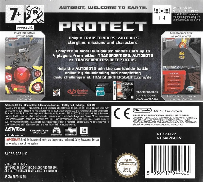 Transformers: Ultimate Autobots Edition box back
