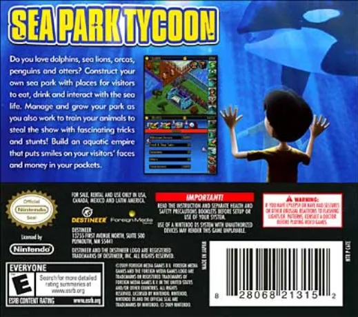 Sea Park Tycoon box back