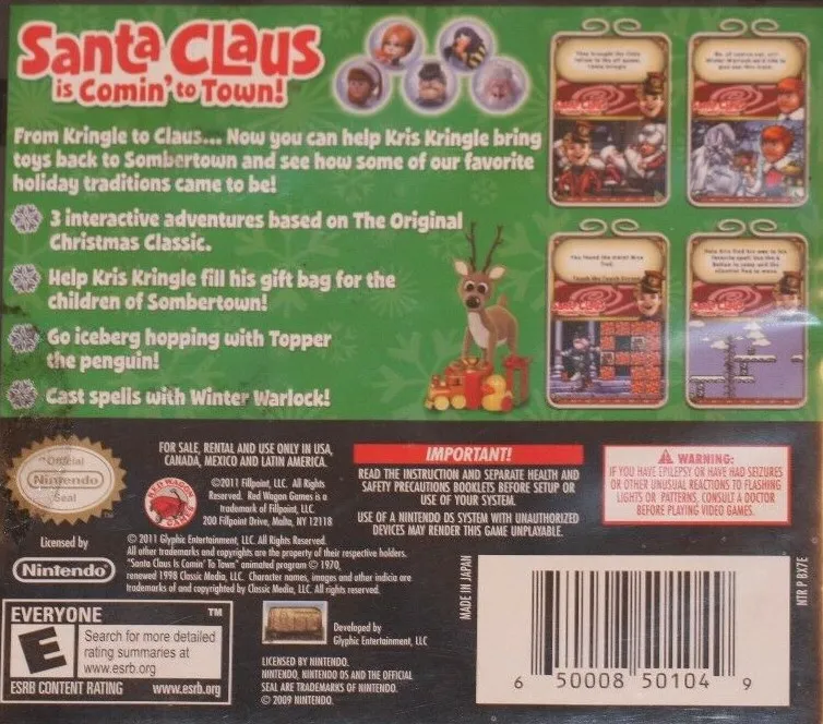 Santa Claus is Comin' to Town box back