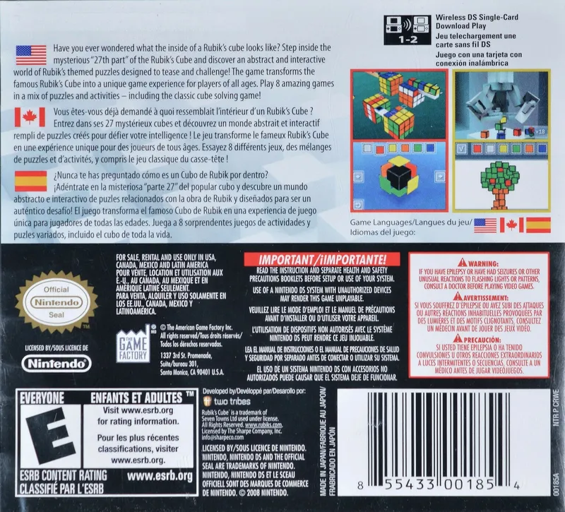 Rubik's World box back