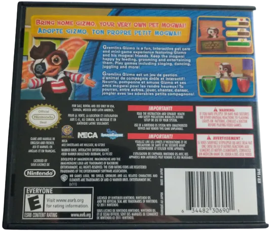 Gremlins: Gizmo box back