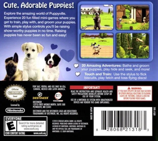 I Love Puppies box back
