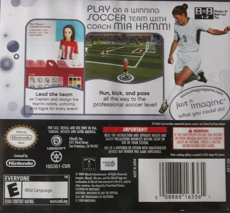 Imagine: Soccer Captain box back