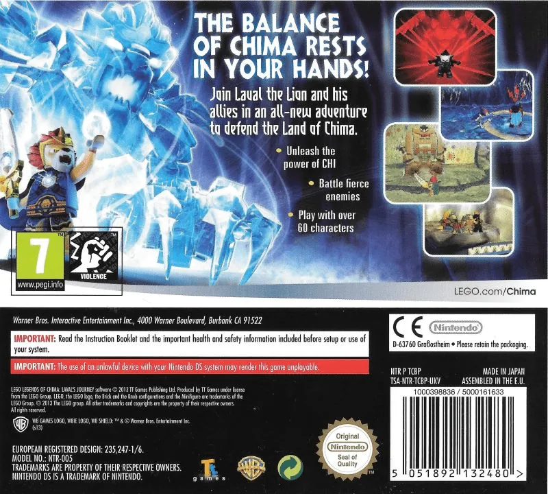 LEGO Legends of Chima: Laval's Journey box back