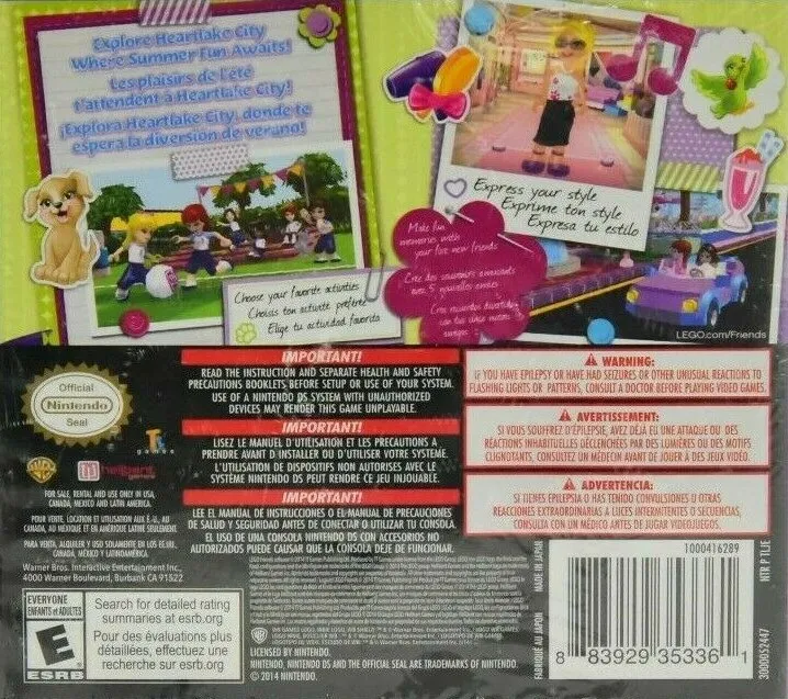 LEGO Friends box back
