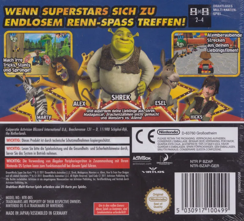 Super Star Kartz box back