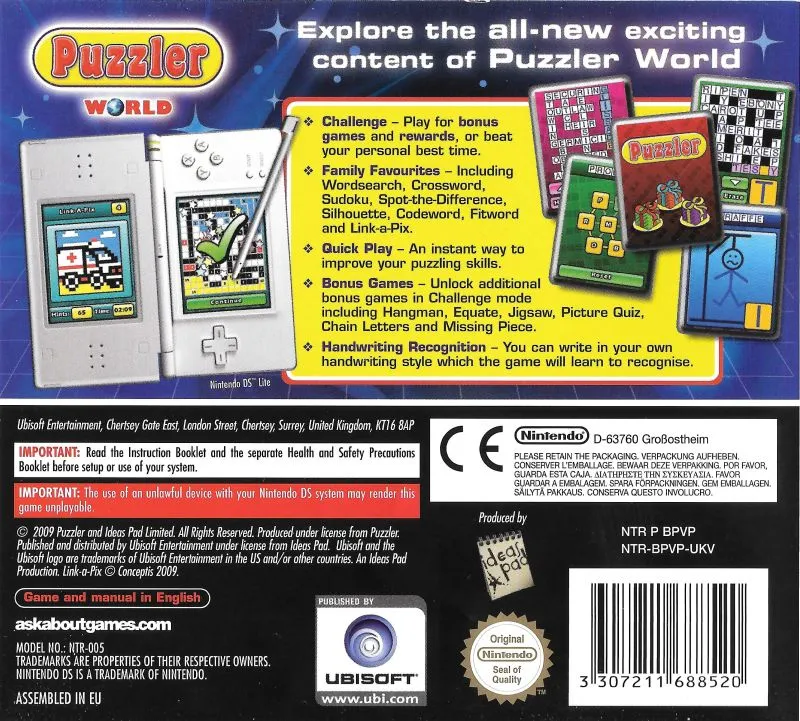 Puzzler World box back