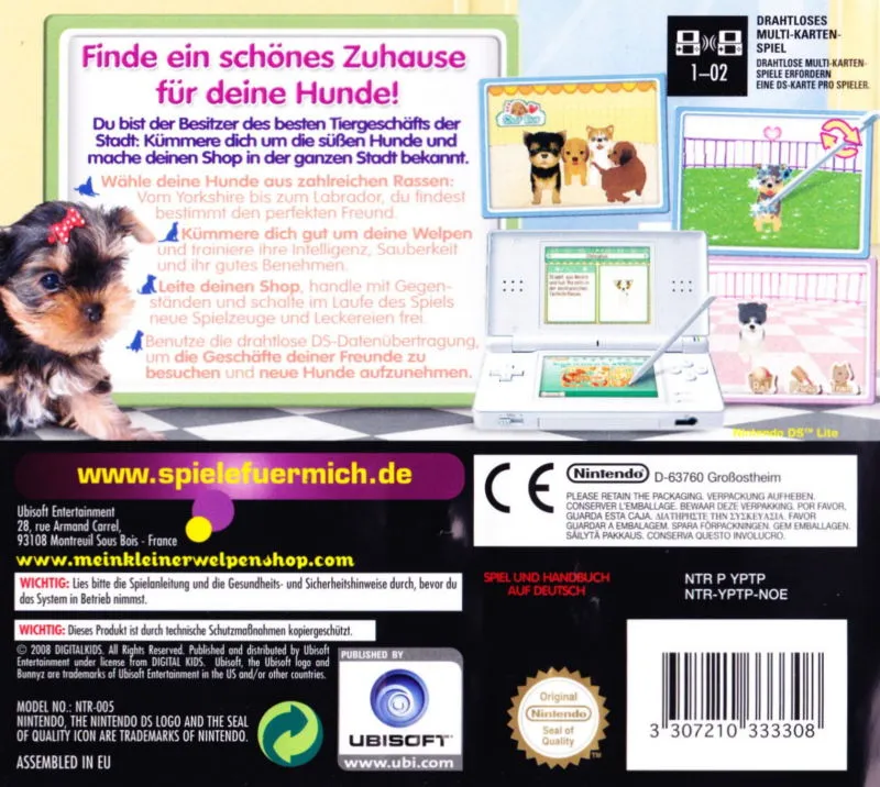 Puppy Palace box back