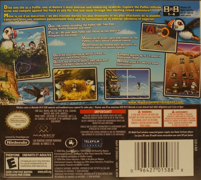 Puffins: Island Adventure box back