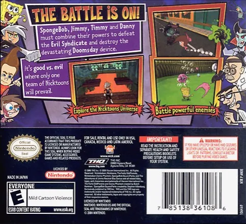 Nicktoons Unite! box back