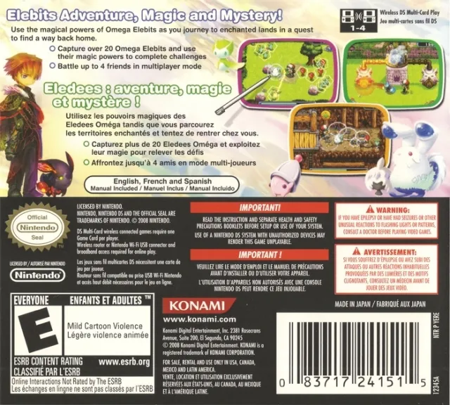 Elebits: The Adventures of Kai and Zero box back