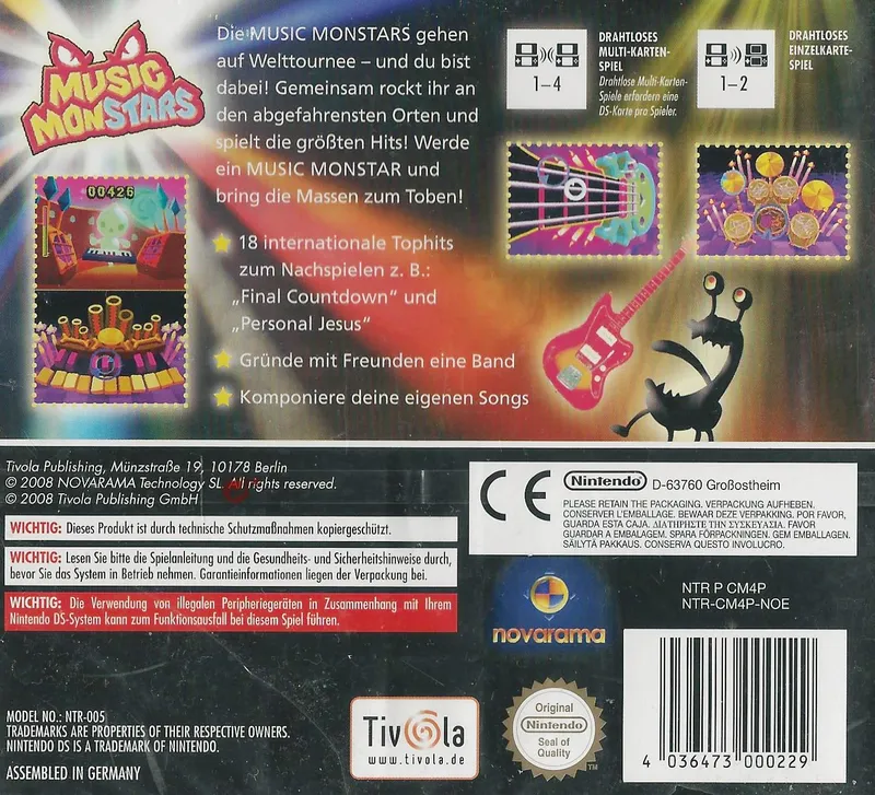Monster Band box back