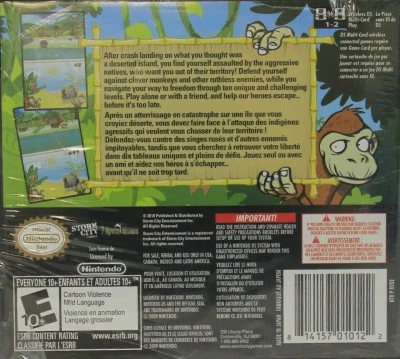 Monkey Madness: Island Escape box back